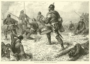 Preussisk trummis på slagfältet, september 1870 av English School