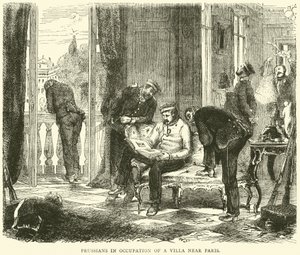 Preussar i ockupation av en villa nära Paris, oktober 1870 av English School