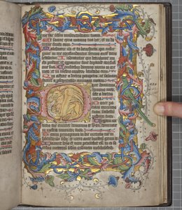 Psaltare med Sarum-brukskalender, Fol 82 recto, c.1425-75 (bläck, färg & guld på veläng) av English School