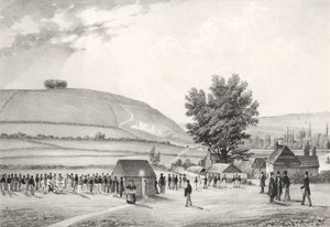 Folkskolepojkar (Charterhouse) som spelar fotboll (bw litho) av English School