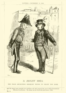 Punch-karikatyr om John Bright: En lysande idé av English School