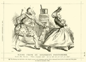 Punch-tecknad film om John Bright: Scene From St Stephen