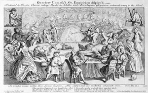 Quackery Unmasked, eller Empiricism Visad: Tillägnad doktor Chiron, ridmästare till Achilles, och Aesculapius, extraordinär läkare för de döda, 1748 av English School