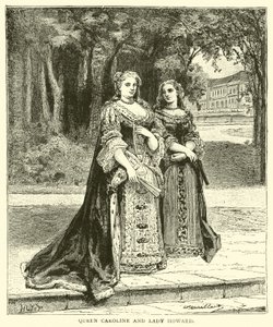 Drottning Caroline och Lady Howard av English School