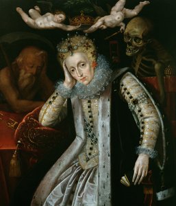Drottning Elizabeth I (1538-1603) i ålderdom, c.1610 av English School