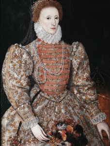 Drottning Elizabeth I, ca 1575 (olja på panel) av English School