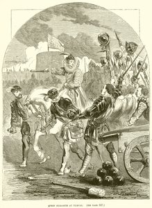 Drottning Elizabeth i Tilbury av English School