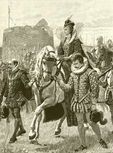 Drottning Elizabeth i Tilbury av English School