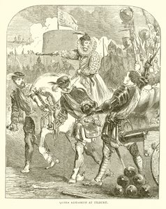 Drottning Elizabeth i Tilbury av English School