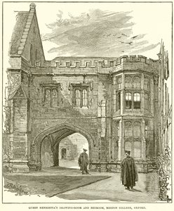 Drottning Henriettas salong och sovrum, Merton College, Oxford av English School