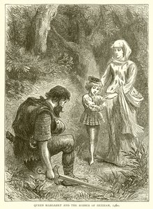 Drottning Margareta och rånaren av Hexham, 1460 av English School