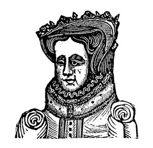 Queen Mary I (träsnitt) av English School