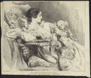 Drottning Victoria och prinsen av Wales av English School