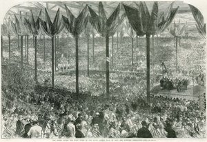 Drottning Victoria lägger den första stenen i Royal Albert Hall av English School