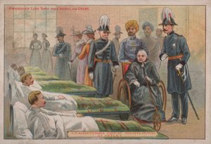 Drottning Victoria besökte sårade brittiska soldater på Netley Hospital, Hampshire, 1898 av English School