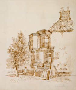 Queens Head, Islington (bläck på papper) av English School