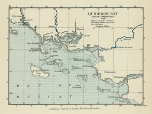 Quiberonbukten och dess inlopp (färglitografi) av English School