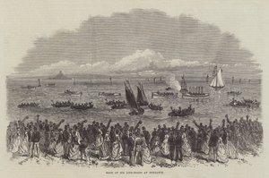 Race of Six Life-Boats at Penzance (gravyr) av English School
