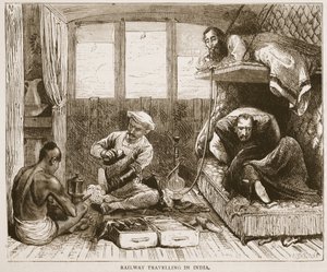 Järnvägsresor i Indien, illustration från Cassells Illustrated History of England av English School