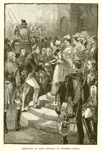 Mottagning av Louis Philippe på Windsor Castle av English School