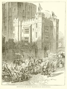 Mottagning av drottning Elizabeth i Kenilworth av English School