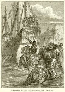 Mottagande av kejsar Sigismund av English School