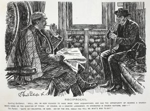 Reciprocal, illustration från Punch av English School