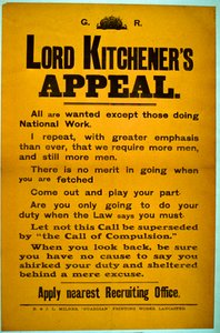 Rekryteringsaffisch - Lord Kitcheners appell, 1914-18