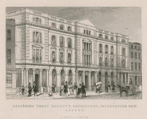 Religious Tract Societys Repository, Paternoster Row, London av English School