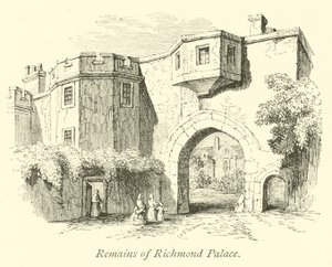 Rester av Richmond Palace av English School