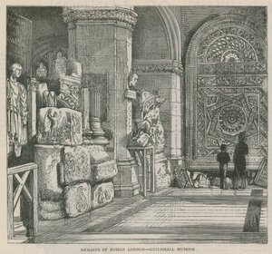Rester av romerska London - Guildhall Museum av English School