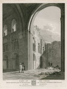 Rester av södra tvärskeppet av kyrkan St Bartholomew den store av English School