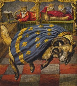 Reynard The Fox (färg litho) av English School