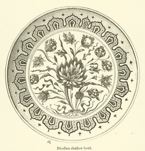 Rhodian grund skål (gravyr) av English School