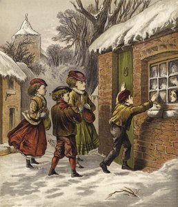 Rika barn besöker fattiga barn på jul av English School