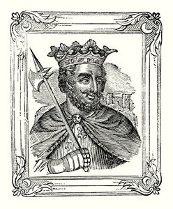 Richard I föddes 1157, kröntes 1189 och dog 1199 (gravyr) av English School