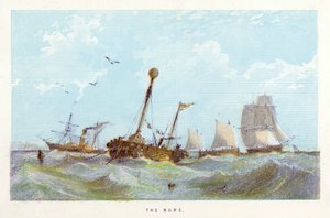 Themsen: The Nore (färgad gravyr) av English School