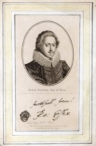 Robert Devereux, 3:e earl av Essex (1591-1646), hans sigill och autograf av English School