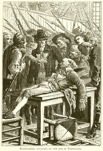 Robespierre sårad den 9:e Thermidor av English School