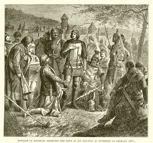 Rodolf av Hapsburg fick nyheten om sitt val till suverän i Tyskland (1273) av English School