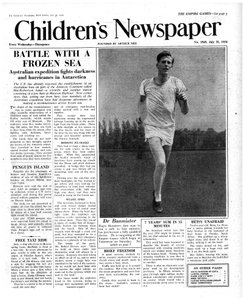 Roger Bannister, förstasidan av 