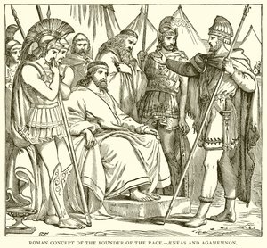 Romersk koncept av rasens grundare.--Aeneas och Agamemnon av English School