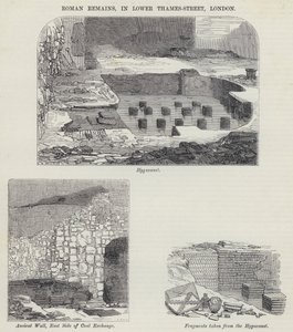 Roman Remains, i Lower Thames-Street, London (gravyr) av English School