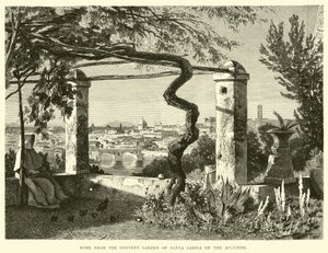 Rom från klosterträdgården Santa Sabina på Aventine av English School