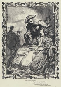 Romeo och Julia, akt i, scen 5 (gravyr) av English School