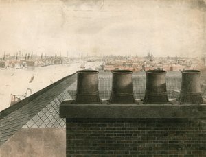 Takvy över London och Themsen av English School