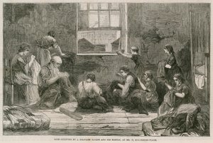 Rum upptaget av en militärskräddare och hans familj, på nr 10 Hollybush-Place av English School