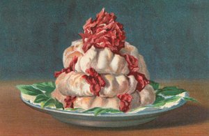 Rose Meringue (färglitografi) av English School