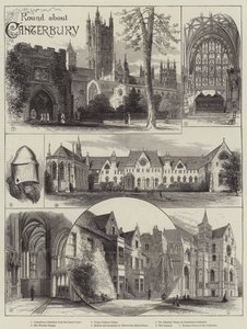 Runt om Canterbury (gravyr) av English School