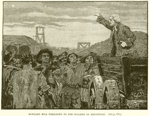 Rowland Hill predikar för Colliers of Kingswood av English School